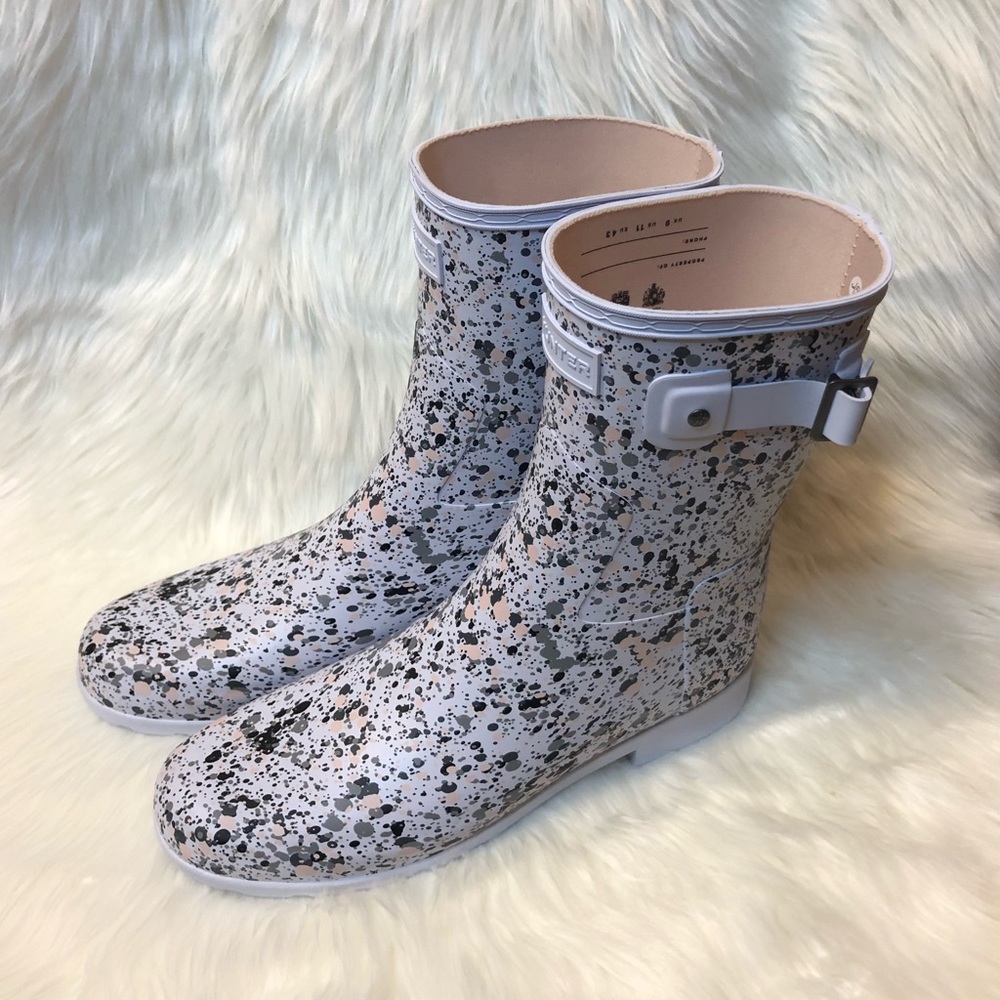 NWOB Hunter Original Refined Short Particle Print Rainboot - Picture 3 of 8
